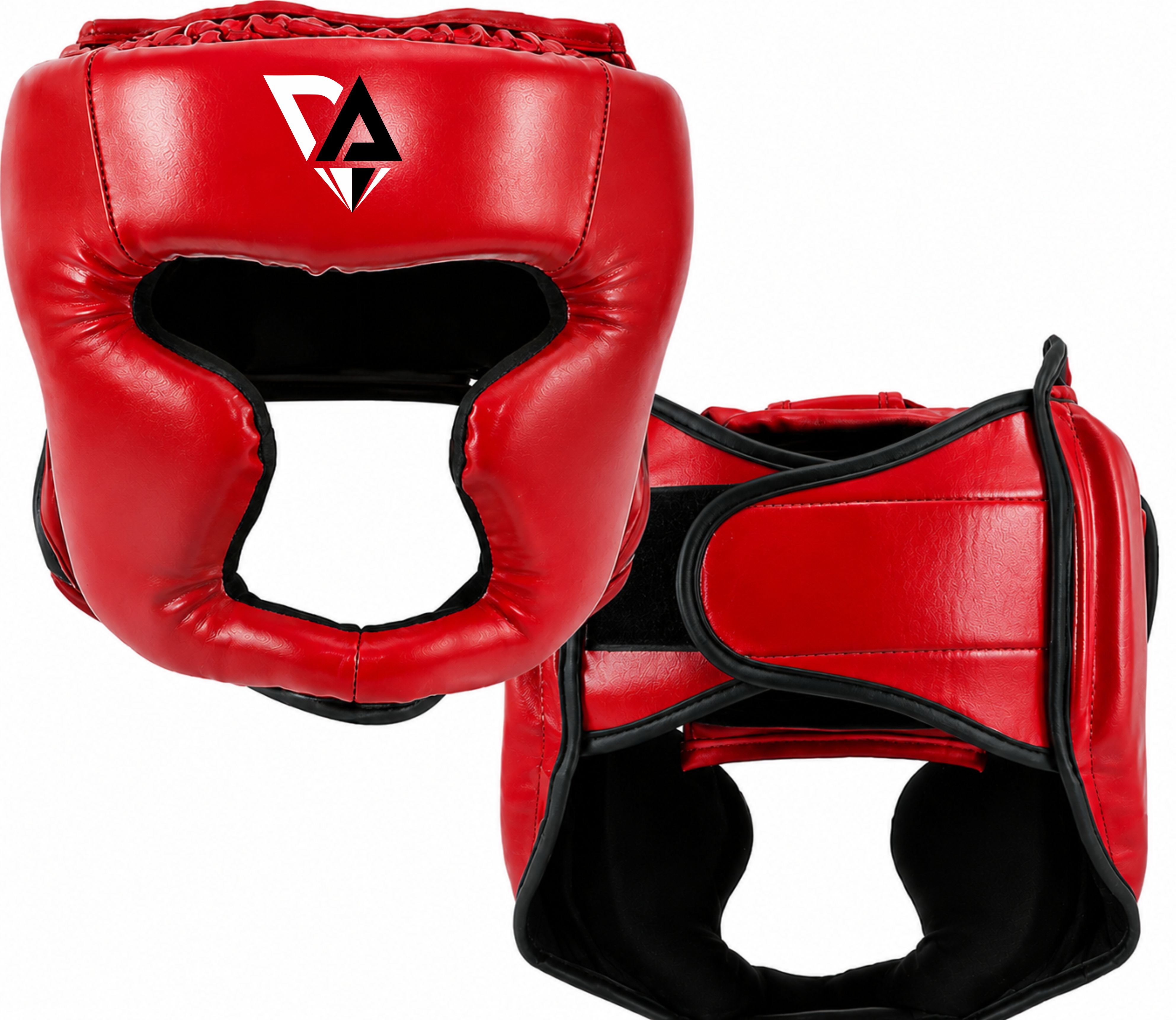AIBA Competition Boxing Headgear Pro — Genuine Leather Face Bar Option S M L XL, IBA Amateur Tournament Approved
